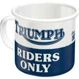 Mugg "TRIUMPH RIDERS ONLY" - plåt