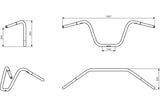 Styre "APE HANGER" - R18, R18 Classic