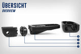 Fotpinnar "VARIO" - joints - förare (exkl fotpinnar o adapters)