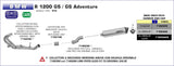 Rörböj mellan ARROW slip-on och avgasventil - R1200 GS/GSA (2010-2012/-13)